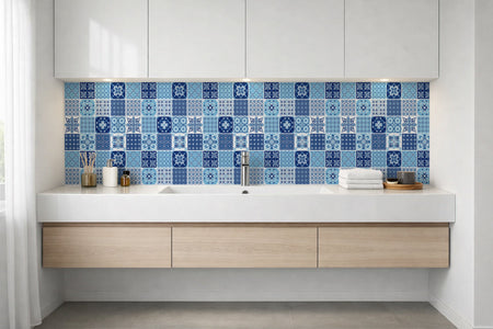 Waschbeckenrückwand Patchwork
