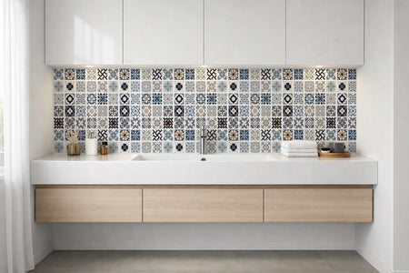 Waschbeckenrückwand Patchwork