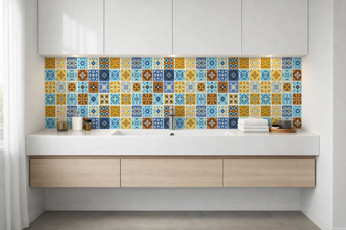 Waschbeckenrückwand Patchwork