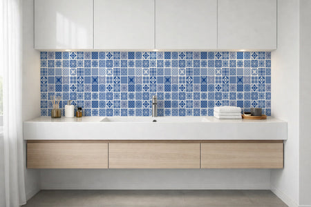 Waschbeckenrückwand Patchwork