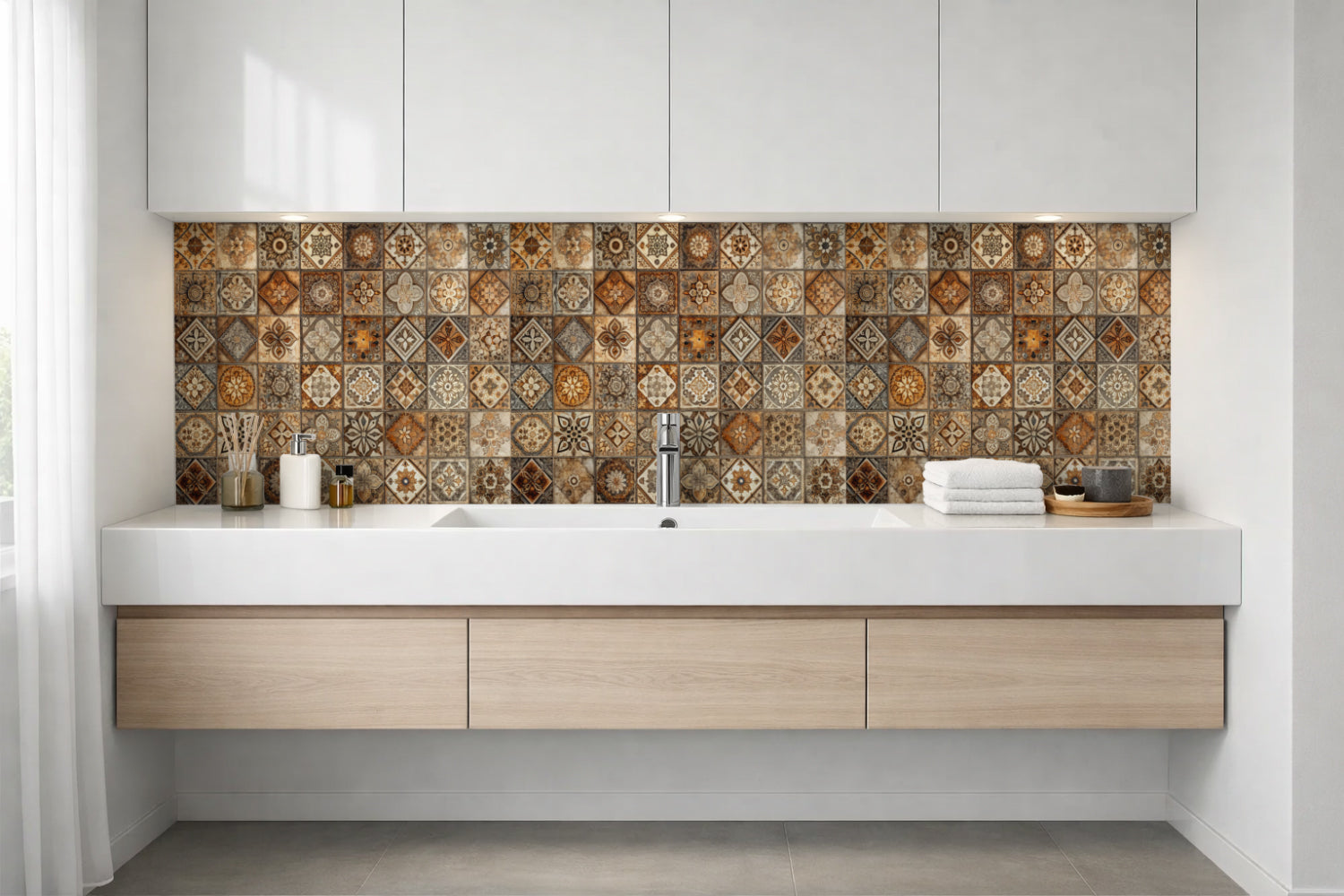 Waschbeckenrückwand Patchwork