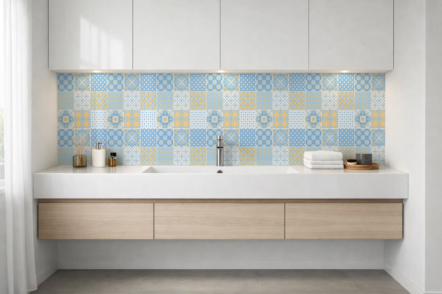 Waschbeckenrückwand Patchwork