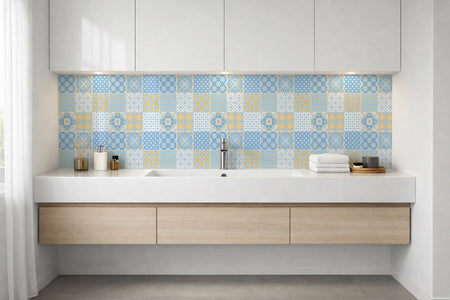 Waschbeckenrückwand Patchwork