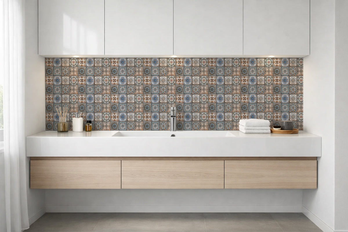 Waschbeckenrückwand Patchwork