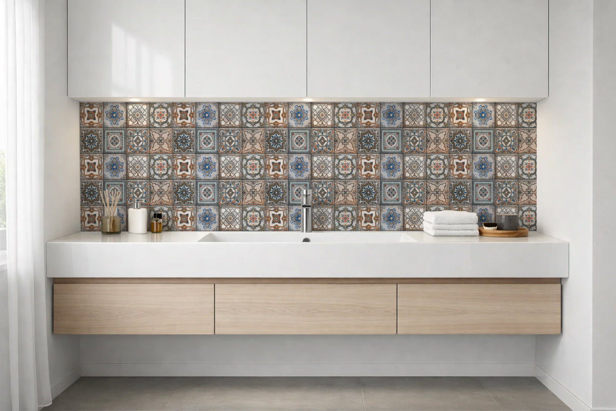 Waschbeckenrückwand Patchwork
