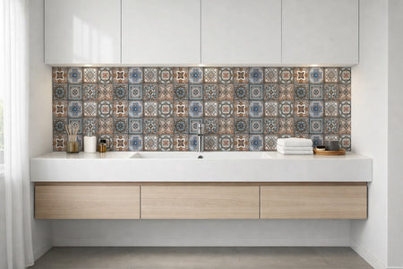 Waschbeckenrückwand Patchwork