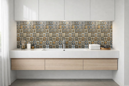 Waschbeckenrückwand Patchwork
