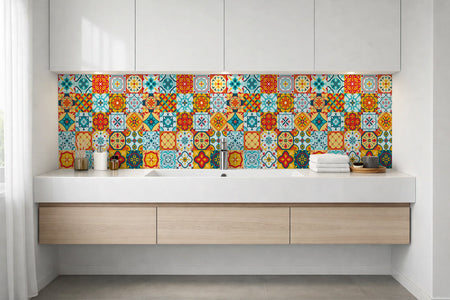 Waschbeckenrückwand Patchwork