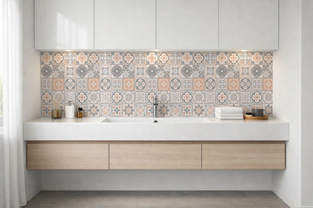 Waschbeckenrückwand Patchwork