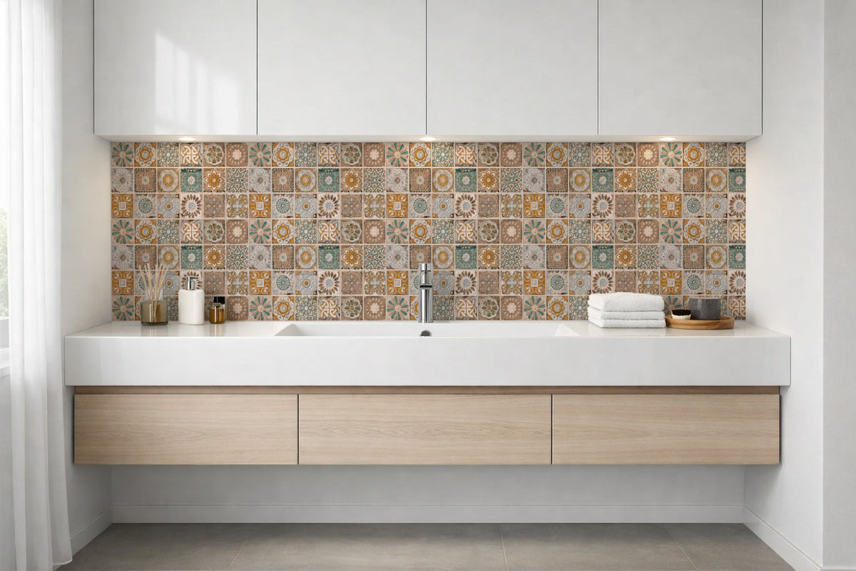 Waschbeckenrückwand Patchwork