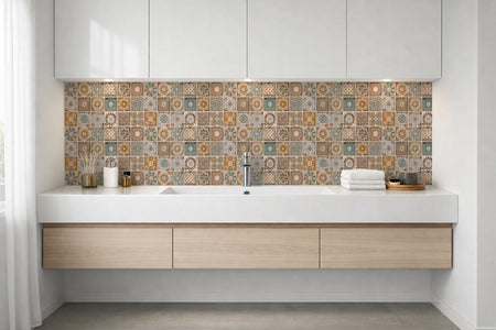 Waschbeckenrückwand Patchwork