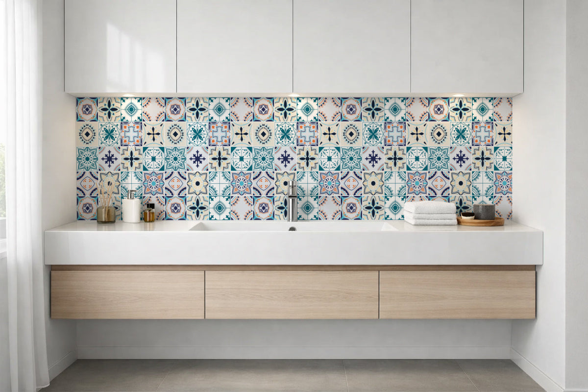 Waschbeckenrückwand Patchwork