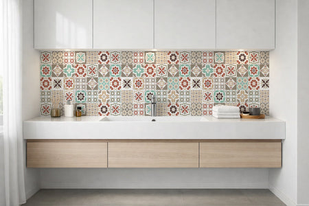 Waschbeckenrückwand Patchwork