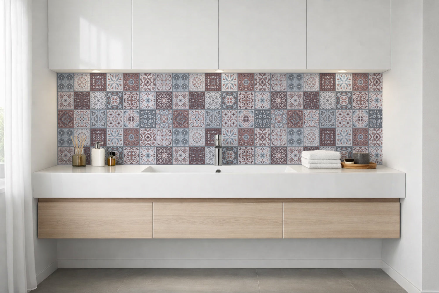 Waschbeckenrückwand Patchwork