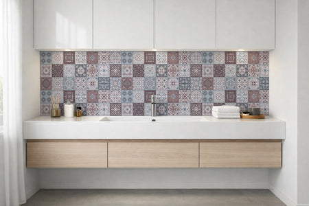 Waschbeckenrückwand Patchwork