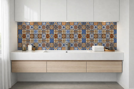 Waschbeckenrückwand Patchwork