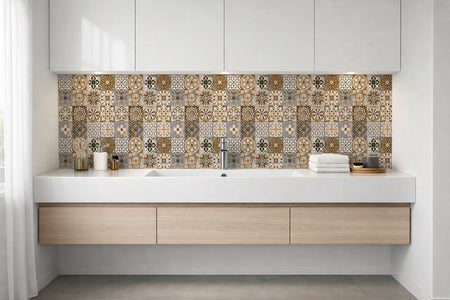 Waschbeckenrückwand Patchwork