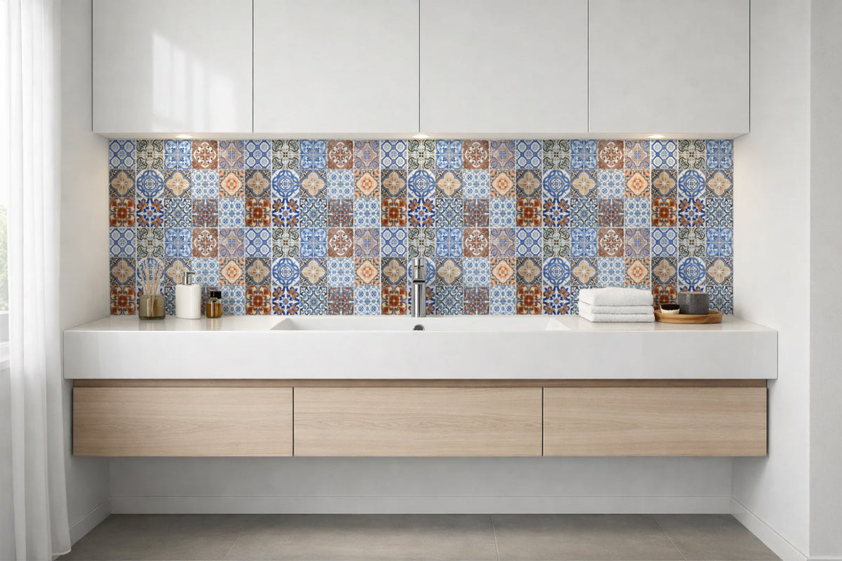 Waschbeckenrückwand Patchwork