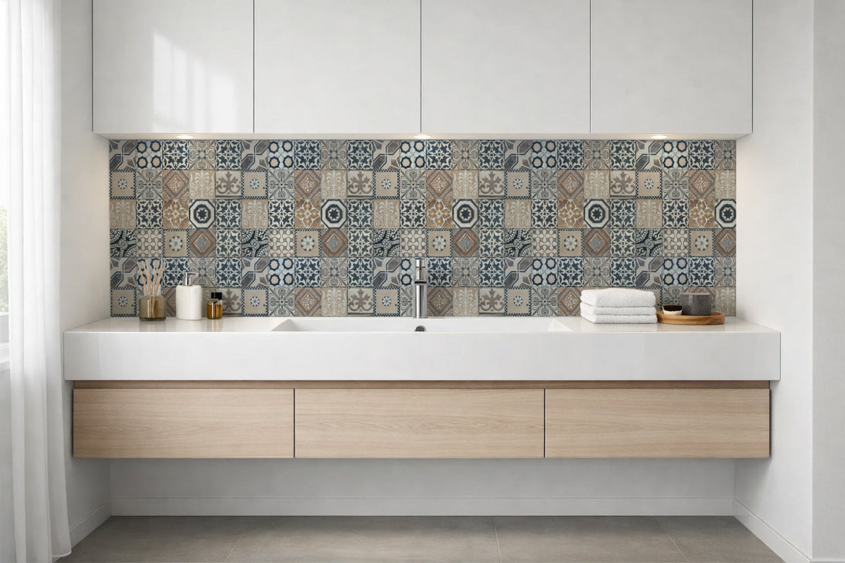 Waschbeckenrückwand Patchwork