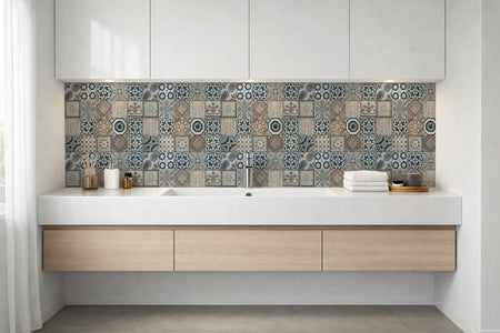 Waschbeckenrückwand Patchwork
