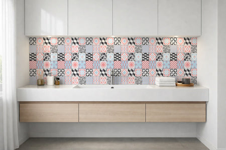 Waschbeckenrückwand Patchwork