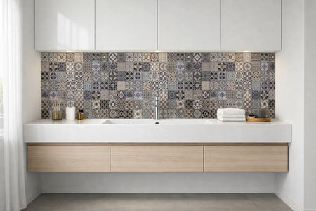 Waschbeckenrückwand Patchwork