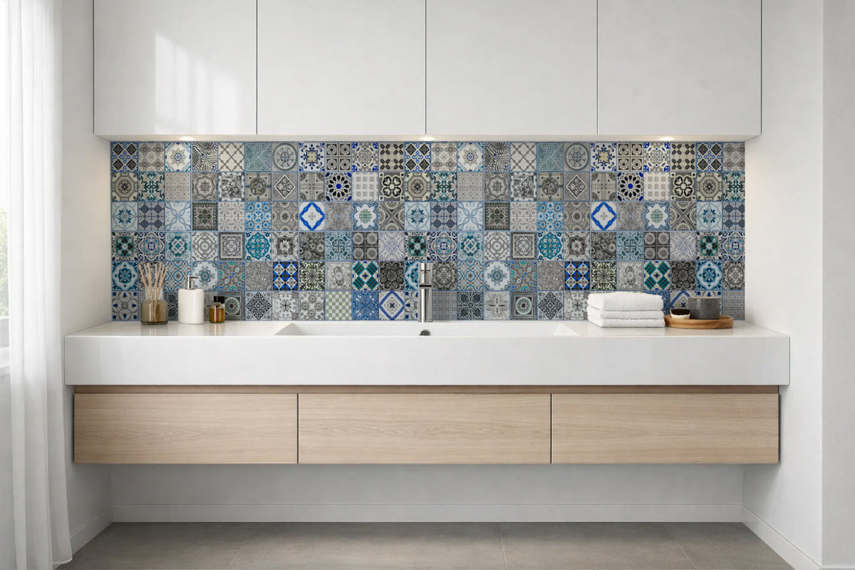 Waschbeckenrückwand Patchwork
