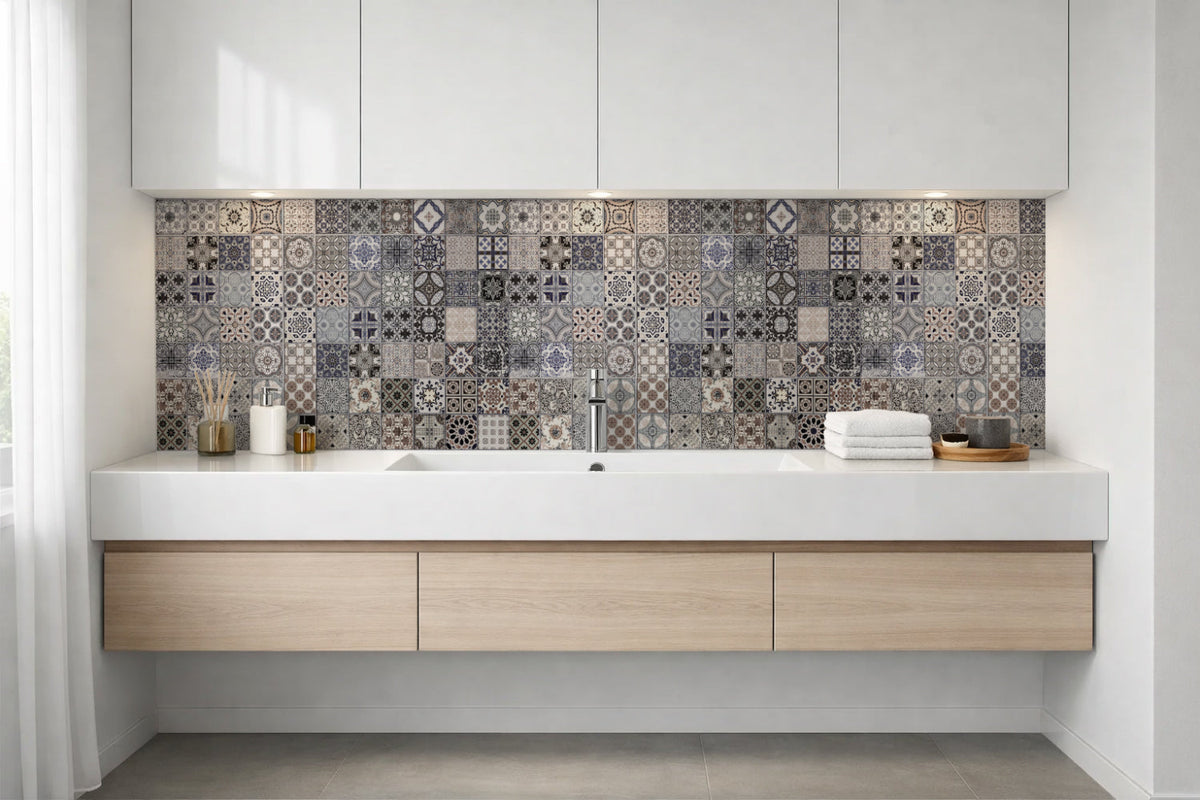Waschbeckenrückwand Patchwork