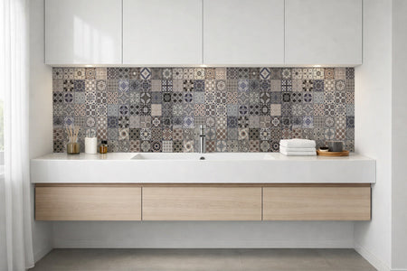 Waschbeckenrückwand Patchwork