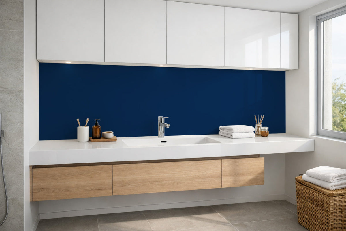 Waschbeckenrückwand Einfarbig RAL 5010 Enzianblau