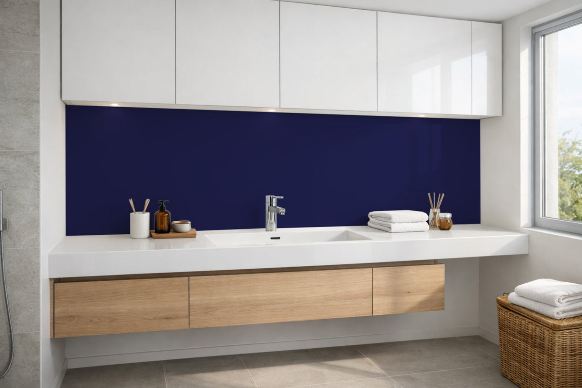 Waschbeckenrückwand Einfarbig RAL 5002 Ultramarinblau