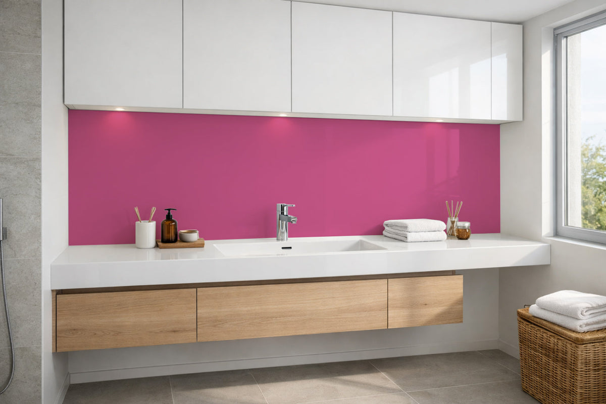 Waschbeckenrückwand Einfarbig RAL 4010 Telemagenta