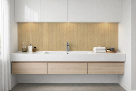 Waschbeckenrückwand Holzoptik