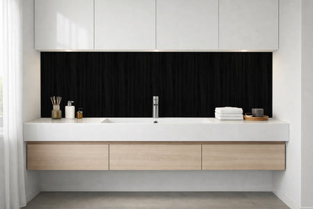 Waschbeckenrückwand Holzoptik
