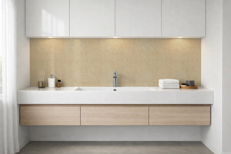 Waschbeckenrückwand Holzoptik