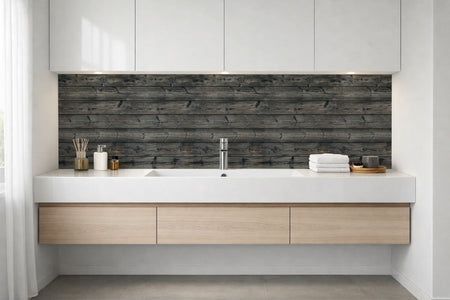 Waschbeckenrückwand Holzoptik