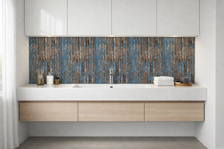 Waschbeckenrückwand Holzoptik