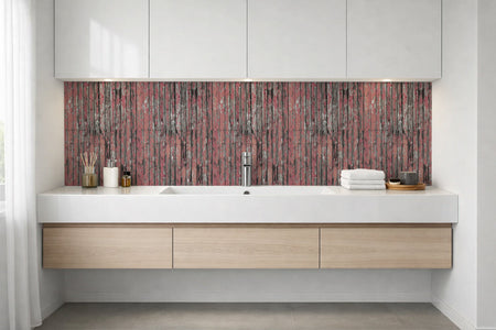 Waschbeckenrückwand Holzoptik