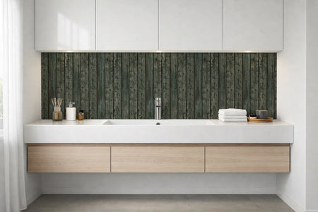Waschbeckenrückwand Holzoptik