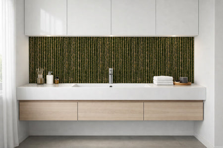 Waschbeckenrückwand Holzoptik