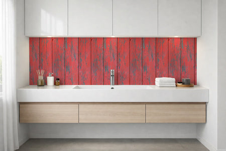 Waschbeckenrückwand Holzoptik