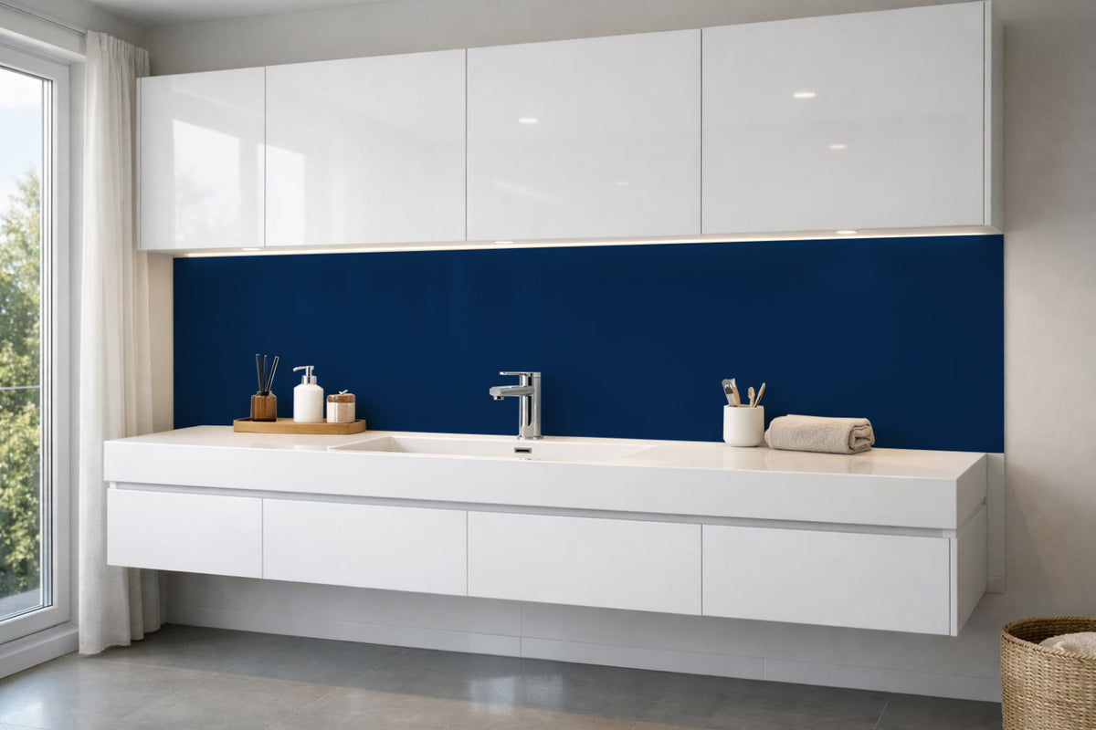 Waschbeckenrückwand Einfarbig RAL 5010 Enzianblau