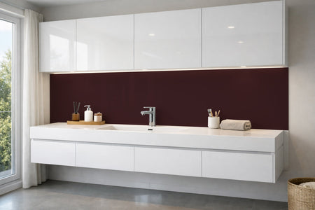 Waschbeckenrückwand Einfarbig RAL 3007 Schwarzrot