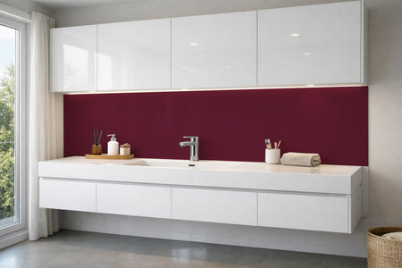Waschbeckenrückwand Einfarbig RAL 4004 Bordeauxviolett