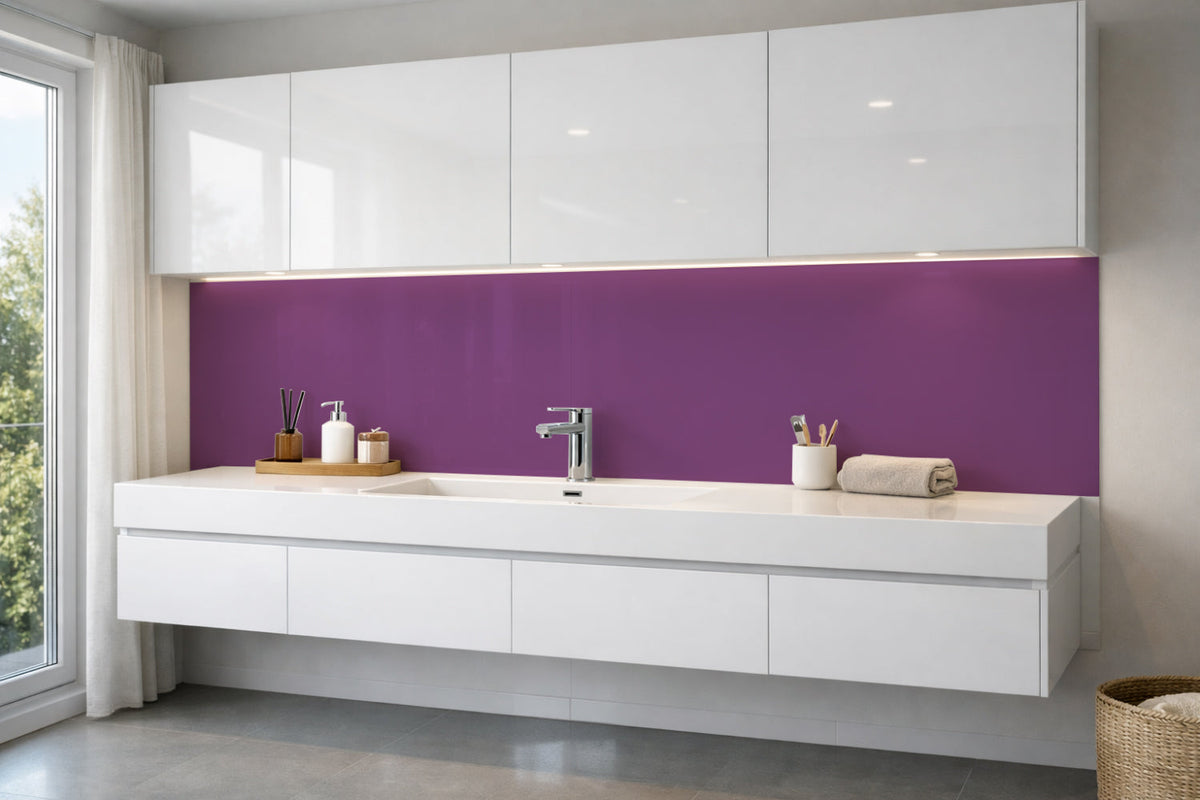 Waschbeckenrückwand Einfarbig RAL 4008 Signalviolett