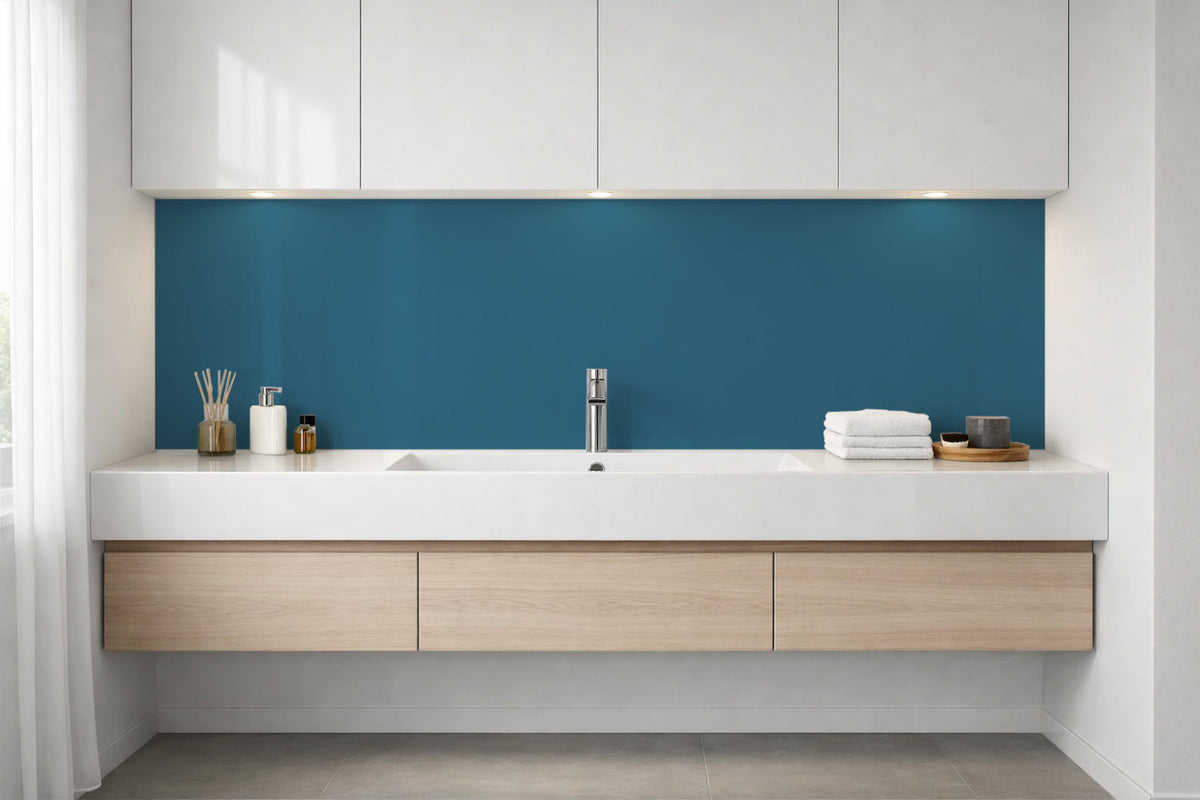 Waschbeckenrückwand Einfarbig RAL 5007 Brillantblau