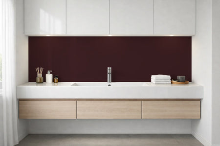 Waschbeckenrückwand Einfarbig RAL 3007 Schwarzrot