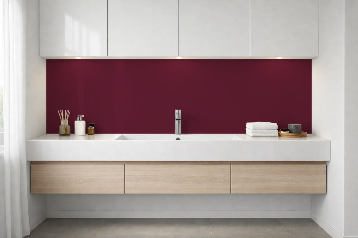 Waschbeckenrückwand Einfarbig RAL 4004 Bordeauxviolett
