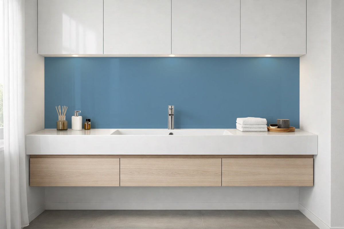 Waschbeckenrückwand Einfarbig RAL 5024 Pastellblau