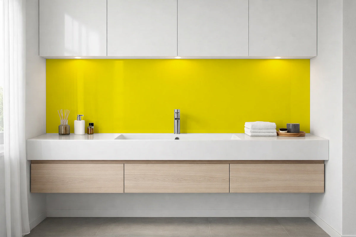 Waschbeckenrückwand Einfarbig RAL 1018 Zinkgelb